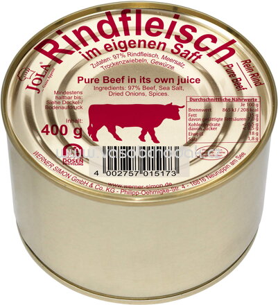 Jola Rindfleisch im eigenen Saft, 400g