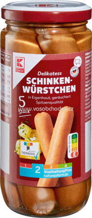 K-Classic Delikatess Schinken Würstchen, 5 St, 380g