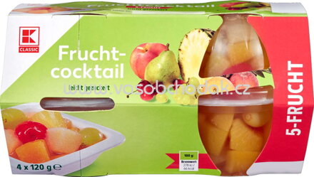 K-Classic Frucht Cockatil 5-Frucht, leicht gezuckert, 4x120g