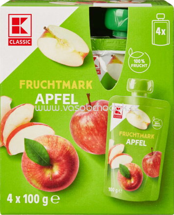 K-Classic Fruchtmark Apfel, 4x100g