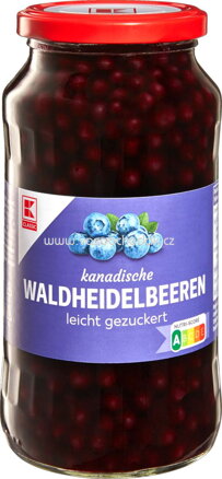 K-Classic kanadische Waldheidelbeeren, leicht gezuckert, 540g