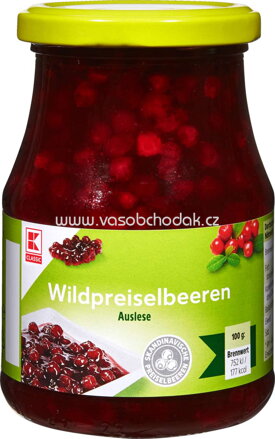 K-Classic Wildpreiselbeeren, Auslese, 400g