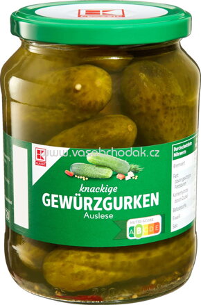 K-Classic Knackige Gewürzgurken Auslese, 670g