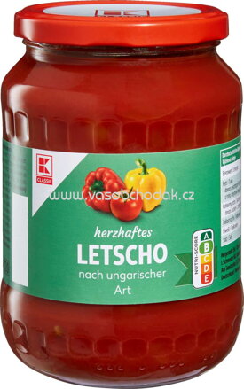 K-Classic Letscho, Paprika in pikanter Tomatensauce, 670g