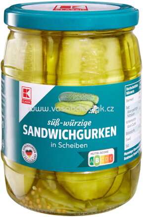 K-Classic Sandwich Gurken, 530g