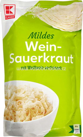 K-Classic Mildes Weinsauerkraut, Beutel, 520g