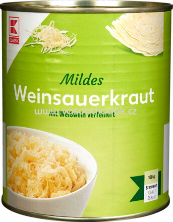 K-Classic Mildes Weinsauerkraut, 810g