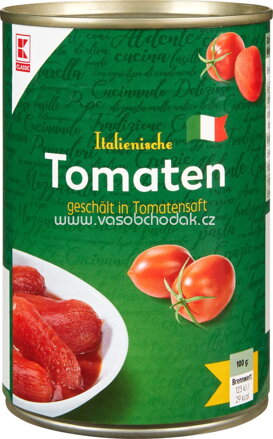 K-Classic Italienische Tomaten geschält in Tomatensaft, 400g