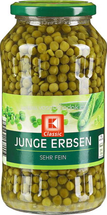 K-Classic Junge Erbsen, sehr fein, 720 ml