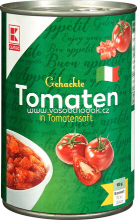K-Classic Gehackte Tomaten in Tomatensaft, 425 ml