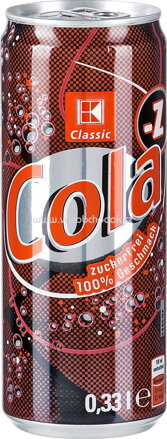 K-Classic Cola ohne Zucker, 330 ml