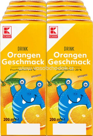 K-Classic Drink Orangen Geschmack, 10x200 ml