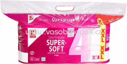 K-Classic Toilettenpapier Supersoft, 4-lagig, 16x200 Bl