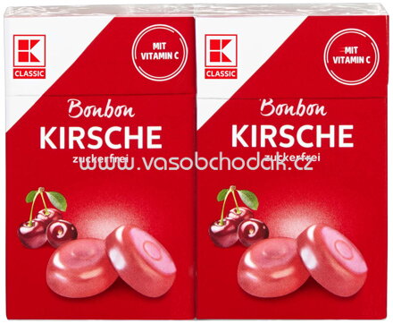 K-Classic Bonbon Kirsche, zuckerfrei, 2x44g