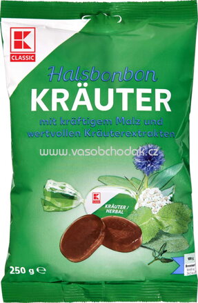 K-Classic Halsbonbon Kräuter, 250g