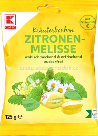 K-Classic Kräuterbonbon Zitronen Melisse, zuckerfrei, 125g