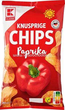 K-Classic Knusprige Chips Paprika, 200g