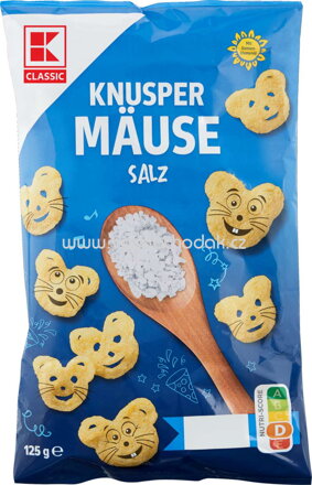 K-Classic Knusper Mäuse, salz, 125g