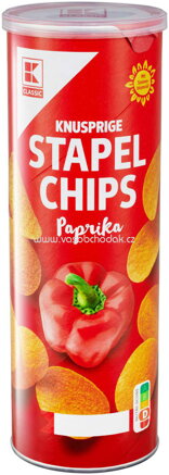 K-Classic Knusprige Stapel Chips Paprika, 175g