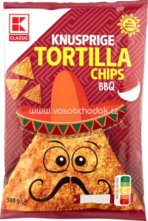 K-Classic Knusprige Tortilla Chips BBQ, 300g