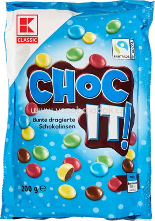 K-Classic Choc IT Bunte dragierte Schokolinsen, 200g