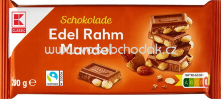 K-Classic Schokolade Edel Rahm Mandel, 200g