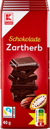 K-Classic Schokolade Zartherb, 5x40g