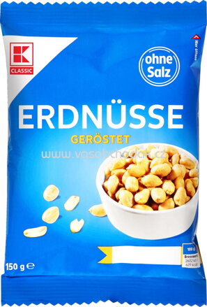 K-Classic Erdnüsse geröstet ohne Salz, 150g