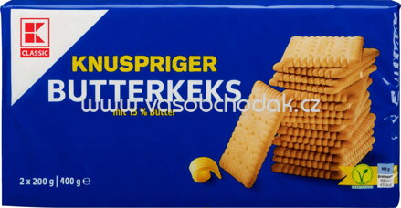 K-Classic Knuspriger Butterkeks, 2x200g, 400g