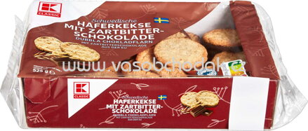 K-Classic Schwedisches Haferkekse mit Zartbitter Schokolade, 525g