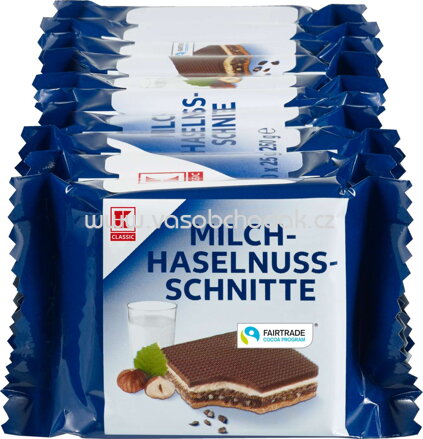 K-Classic Milch Haselnuss Schnitte, 250g