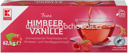 K-Classic Früchtetee Himbeer Vanille, 25 Beutel
