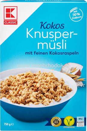 K-Classic Kokos Knusper Müsli, 750g