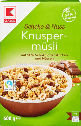K-Classic Knusper Müsli Schoko & Nuss, 600g