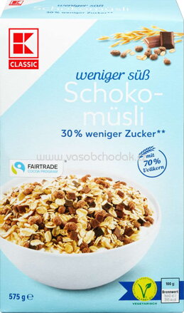 K-Classic Weniger Süß Schoko Müsli, 575g
