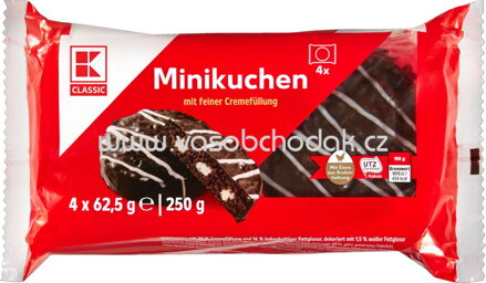 K-Classic Minikuchen mit feiner Cremefüllung, 4 St, 250g