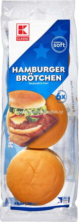 K-Classic Hamburger Brötchen, 6 St, 300g