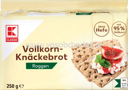 K-Classic Vollkorn Knäckebrot Roggen, 250g