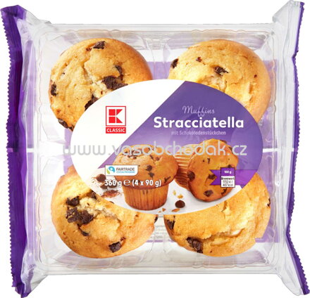 K-Classic Muffins Stracciatella, 4x90g, 360g