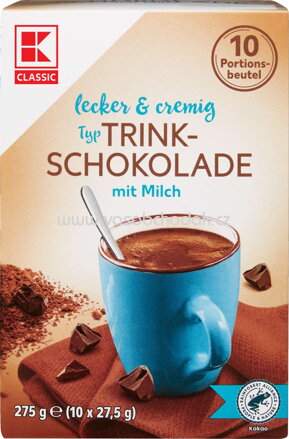 K-Classic Trinkschokolade mit Milch, 10 st, 275g