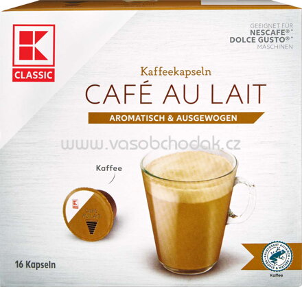 K-Classic Kaffeekapsel Dolce Gusto Café au Lait, 16 St