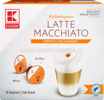 K-Classic Kaffeekapsel Dolce Gusto Latte Macchiato, 16 St