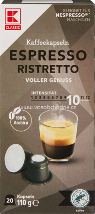 K-Classic Kaffeekapseln Espresso Ristretto, 20x5,5g