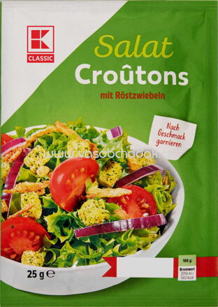 K-Classic Salat Croutons mit Röstzwiebel, 25g