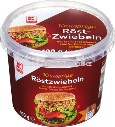 K-Classic Knusprige Röstzwiebeln mit Schinkengeschmack, 100g