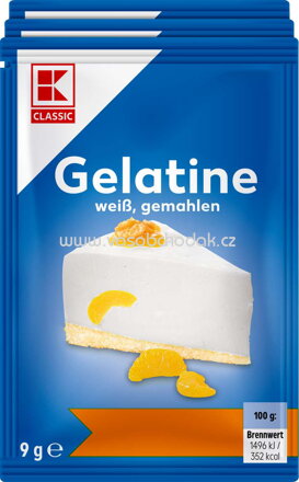 K-Classic Gelatine, weiß, gemahlen, 3x9g