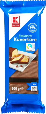 K-Classic Kuvertüre Vollmilch, 200g