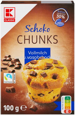 K-Classic Schoko Chunks Vollmilch, 100g