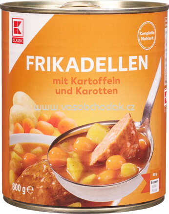 K-Classic Frikadellen mit Kartoffeln und Karotten, 800g