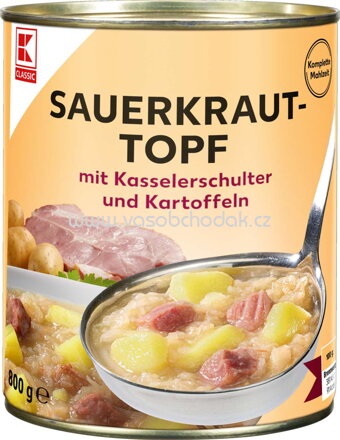 K-Classic Sauerkraut Topf mit Kasselerschulter und Kartoffeln, 800g